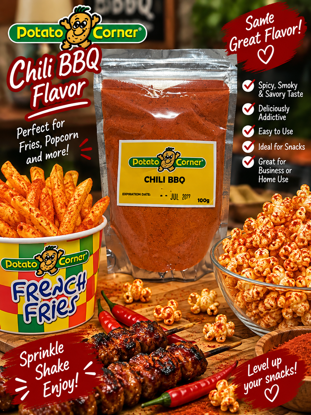 Potato Corner Chili BBQ Flavor