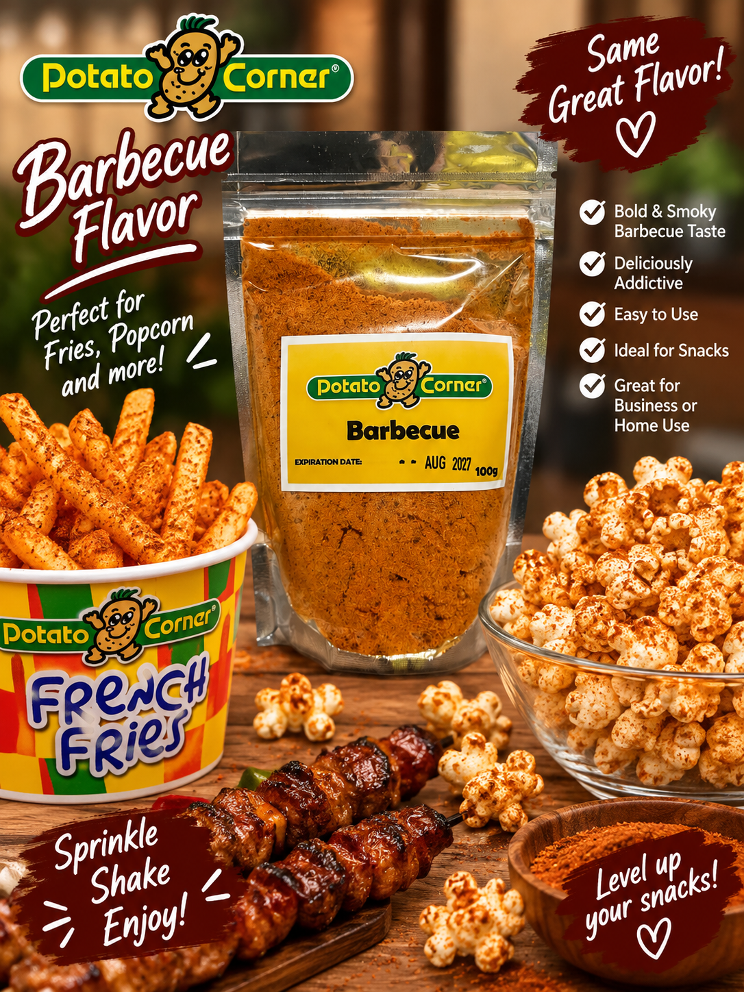Potato Corner Barbecue Flavor – 100g 🍟