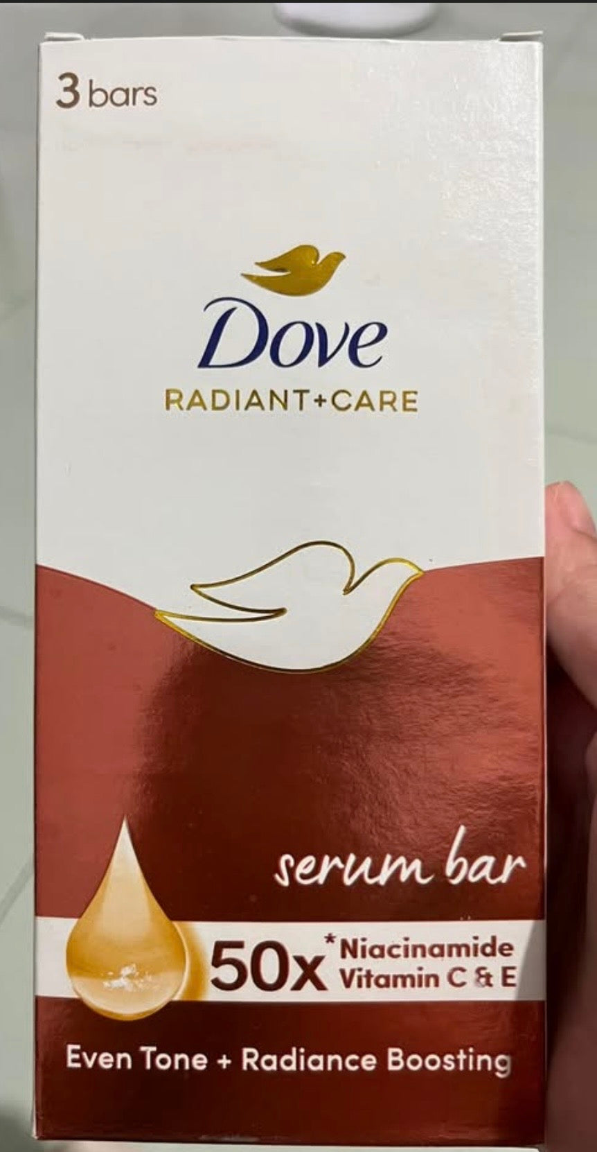 Dove Radiant Serum Bar Niacinamide + Vitamin C And E 3 bars 90g
