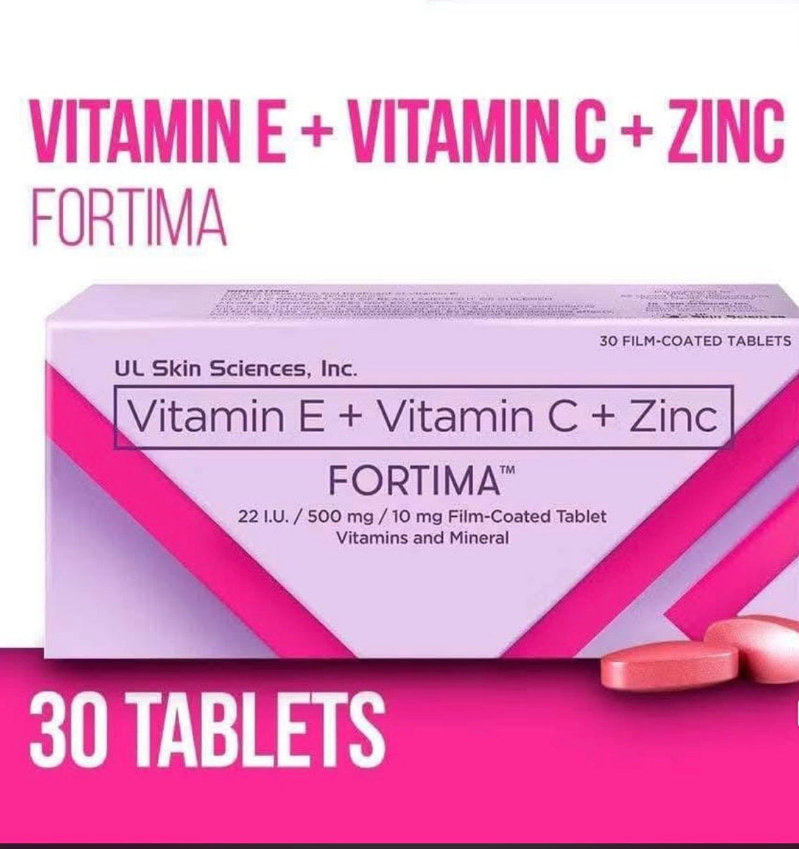 Fortima Vitamin E, C, plus Zinc 30tabs