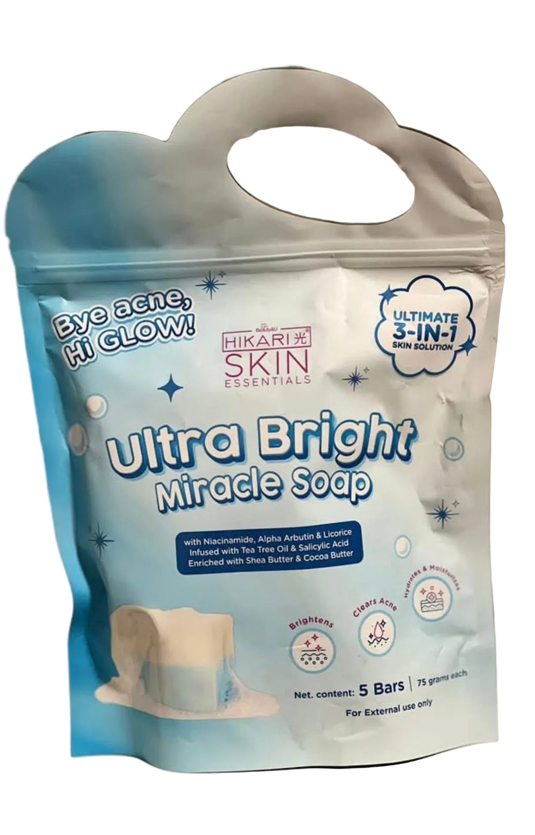 Hikari Ultra Bright Miracle Soap 5 x 75g