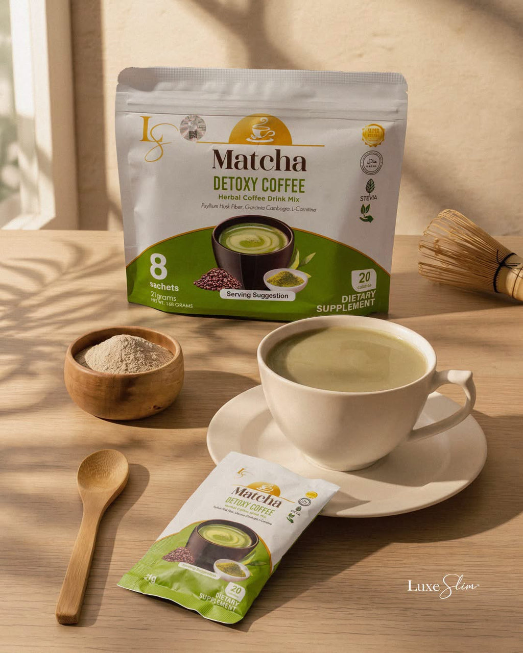Luxe Slim Matcha Detoxy Coffee 8 sachets