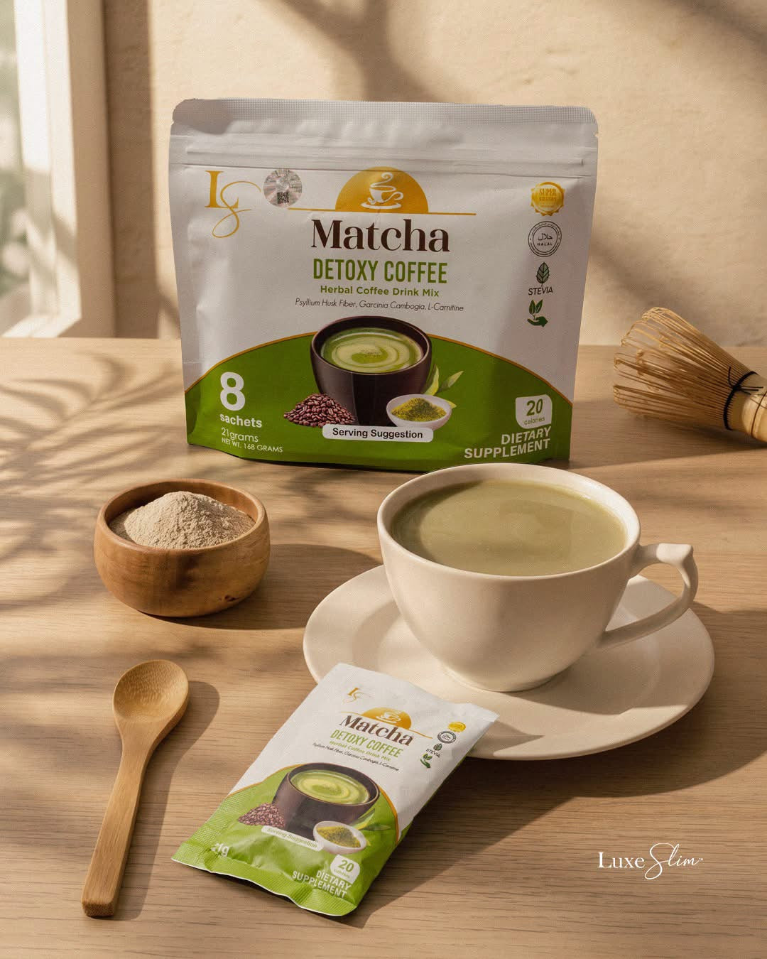 Luxe Slim Matcha Detoxy Coffee 8 sachets
