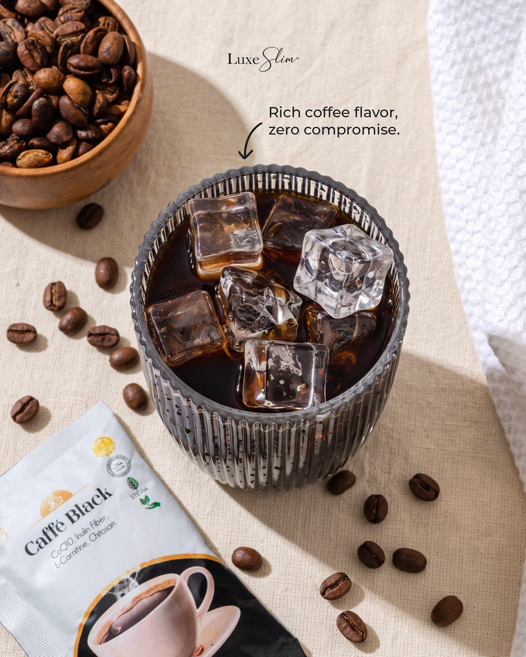Luxe Slim Caffe Black 8 Sachets