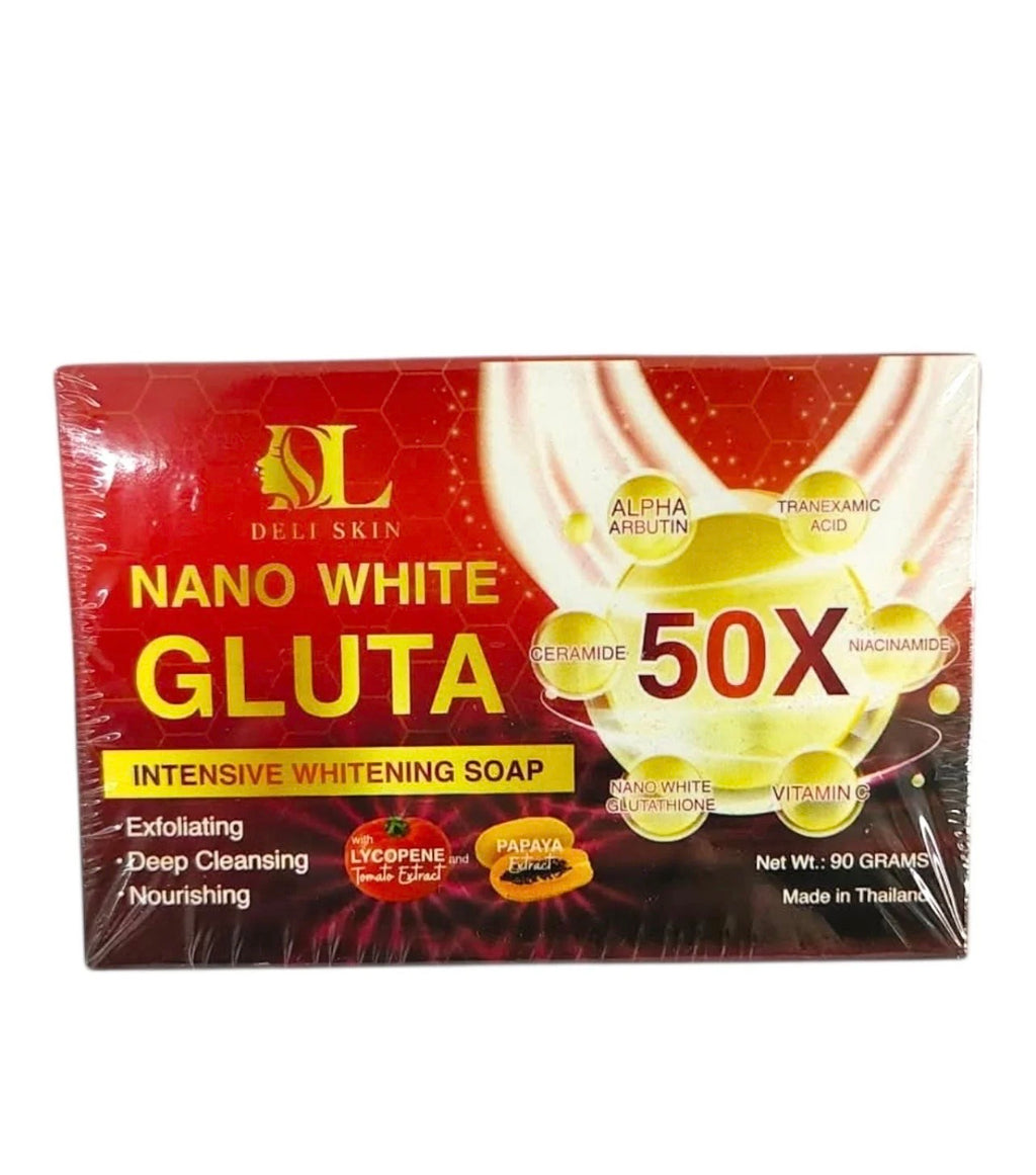 Deli Skin Nano Gluta Soap 50X – Intensive Whitening & Deep Cleansing 90 grams