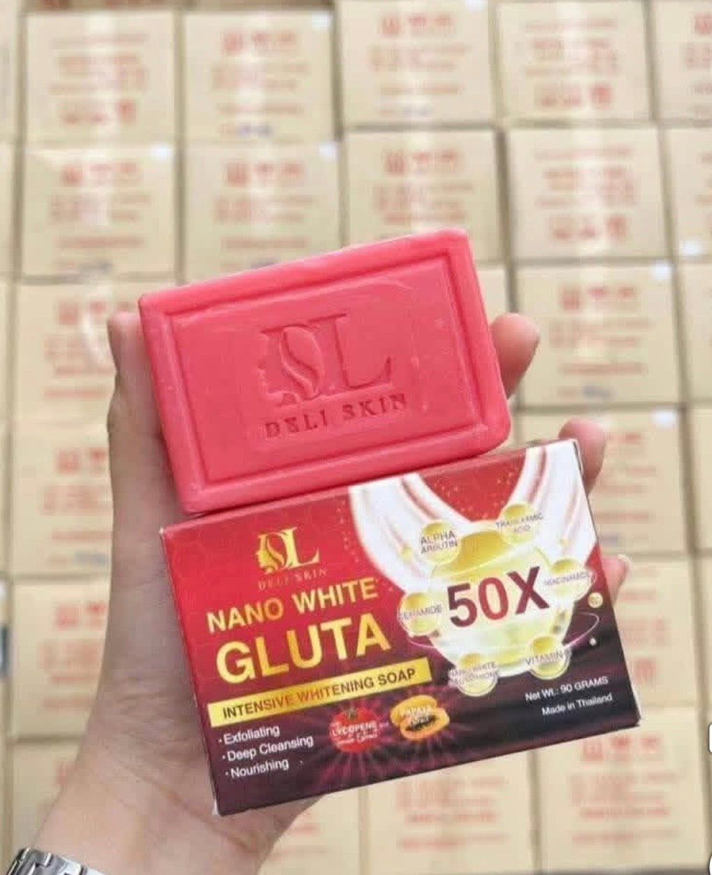 Deli Skin Nano Gluta Soap 50X – Intensive Whitening & Deep Cleansing 90 grams
