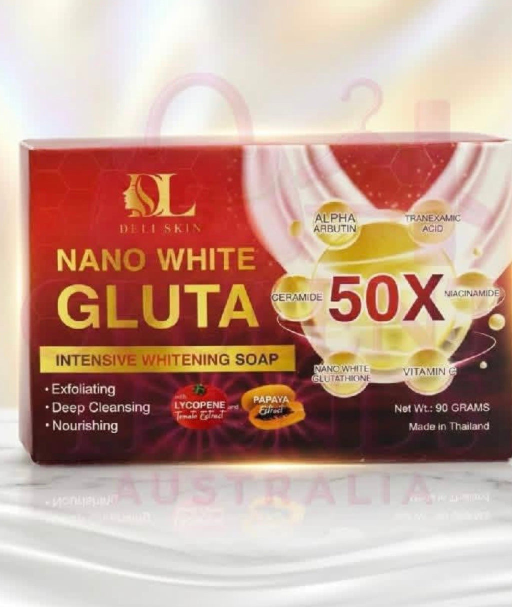 Deli Skin Nano Gluta Soap 50X – Intensive Whitening & Deep Cleansing 90 grams