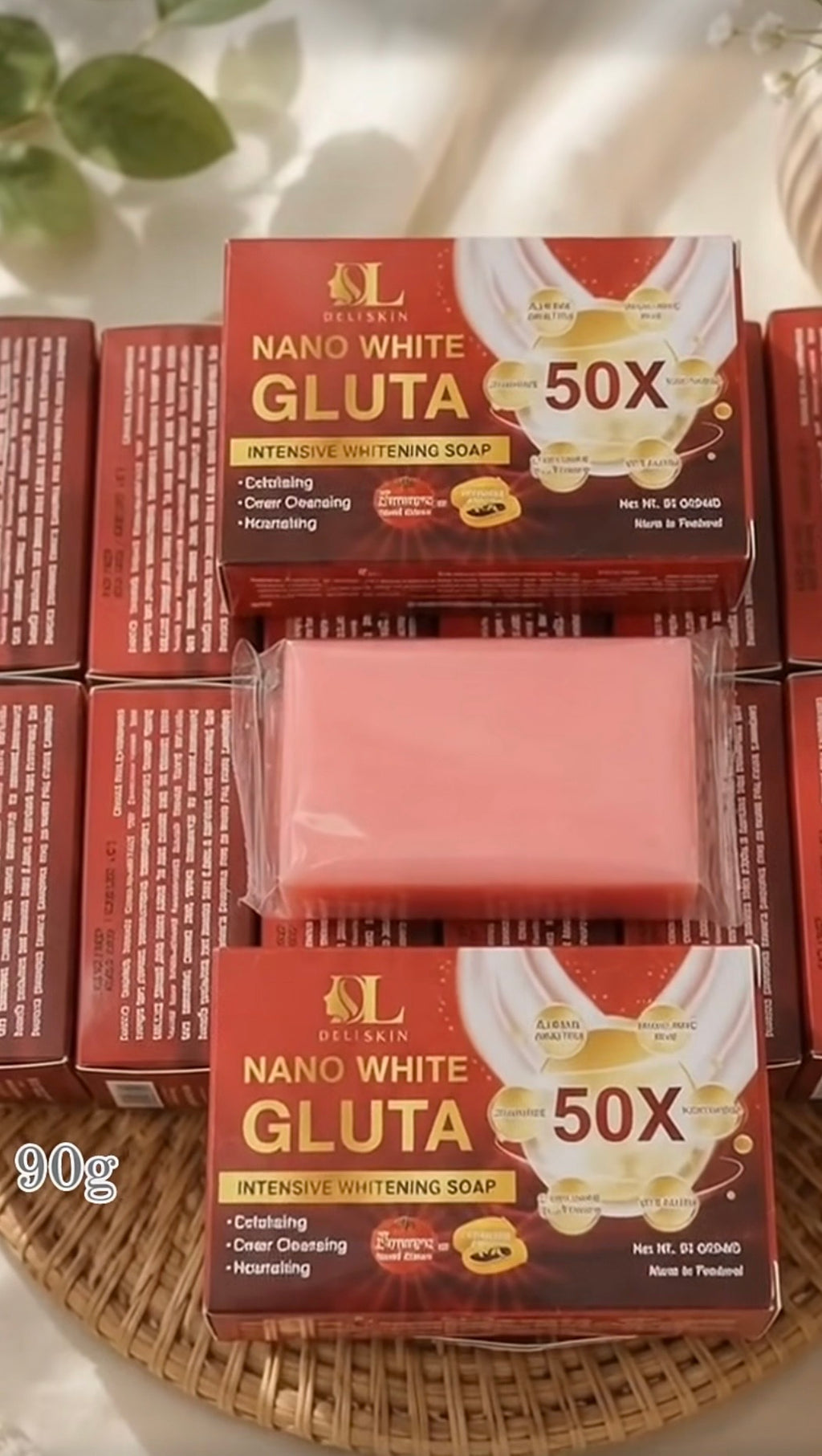 Deli Skin Nano Gluta Soap 50X – Intensive Whitening & Deep Cleansing 90 grams
