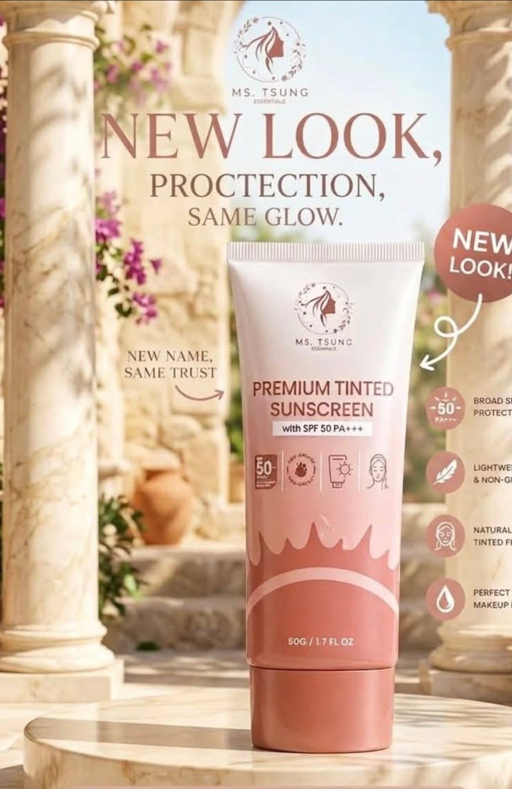 Ms. Tsung Premium Sunkissed Tinted Sunscreen SPF50 - 50g