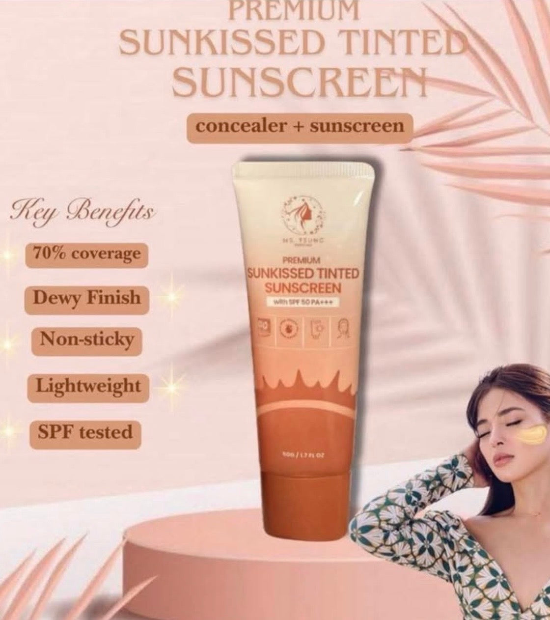 Ms. Tsung Premium Sunkissed Tinted Sunscreen SPF50 - 50g