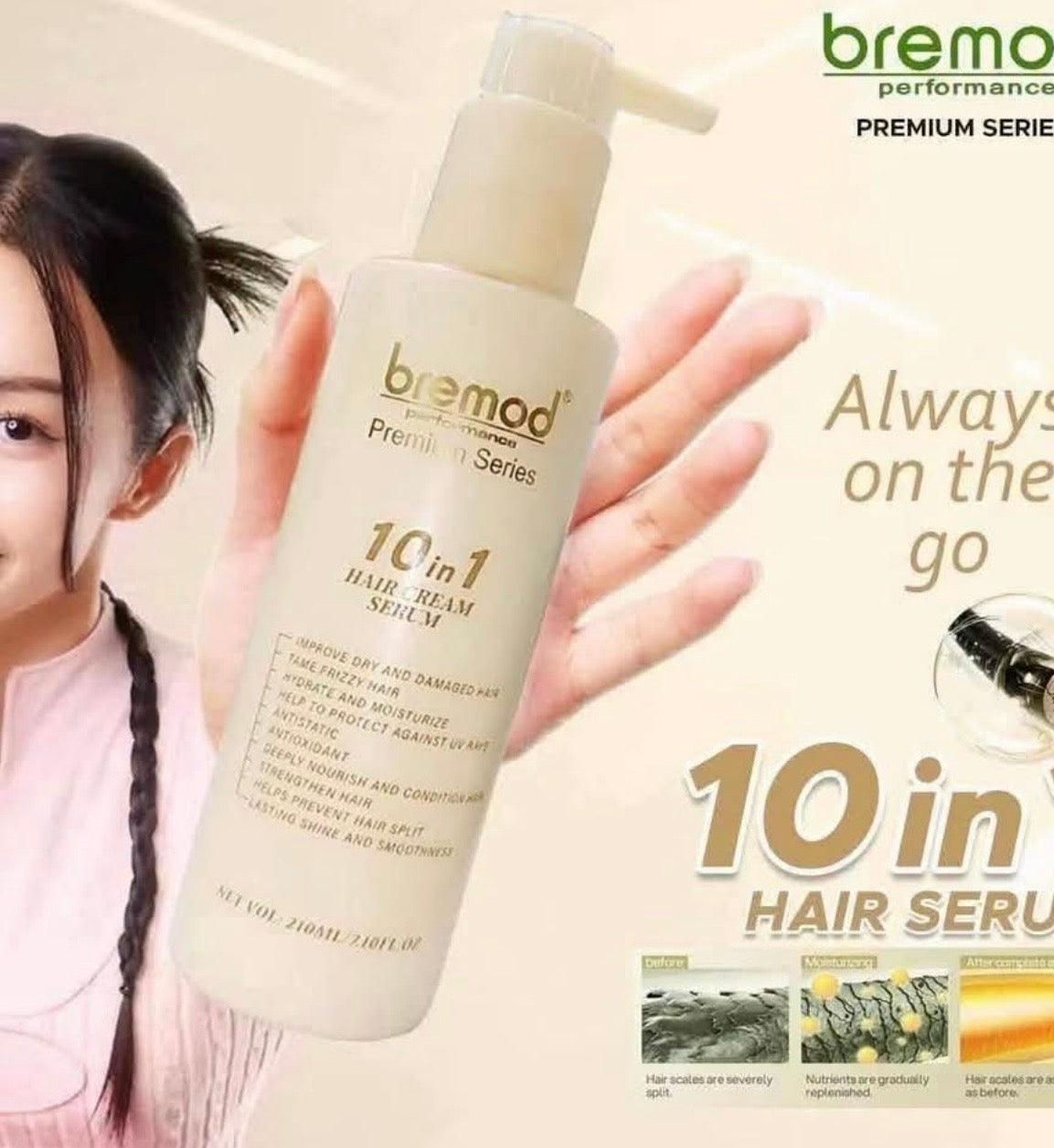 Bremod 10 in 1 Hair Cream Serum 210ml