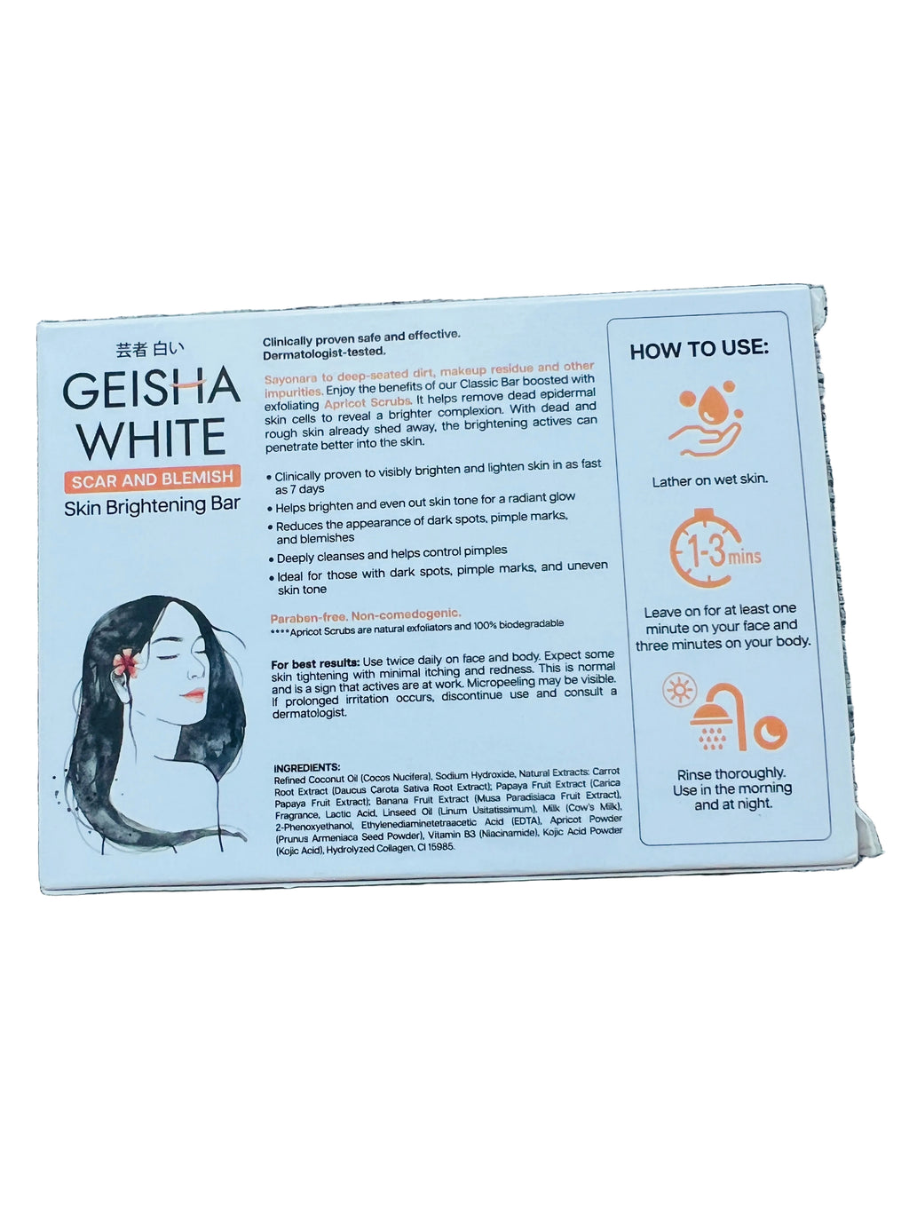 Geisha White Soap 65g x 2 Intense