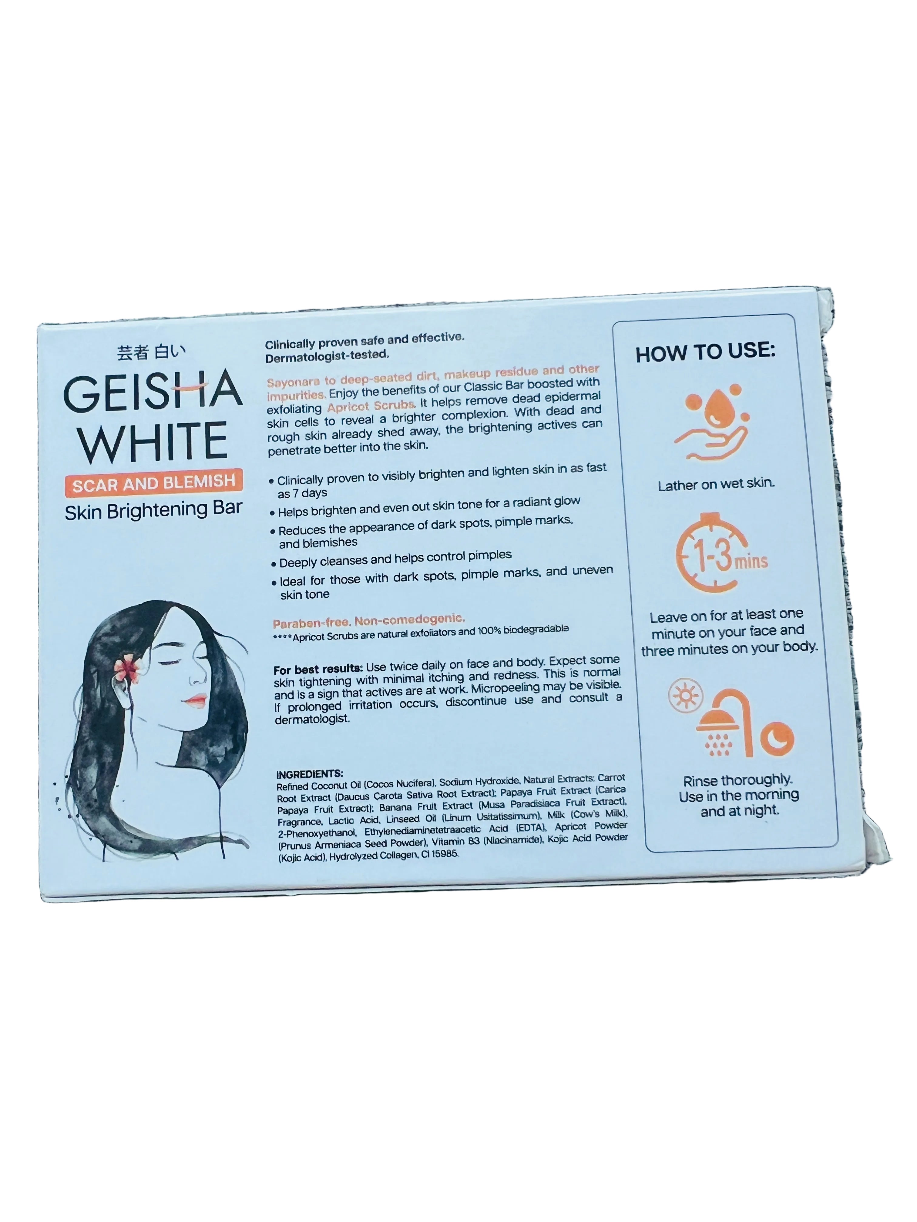 Geisha White Soap 65g x 2 Intense