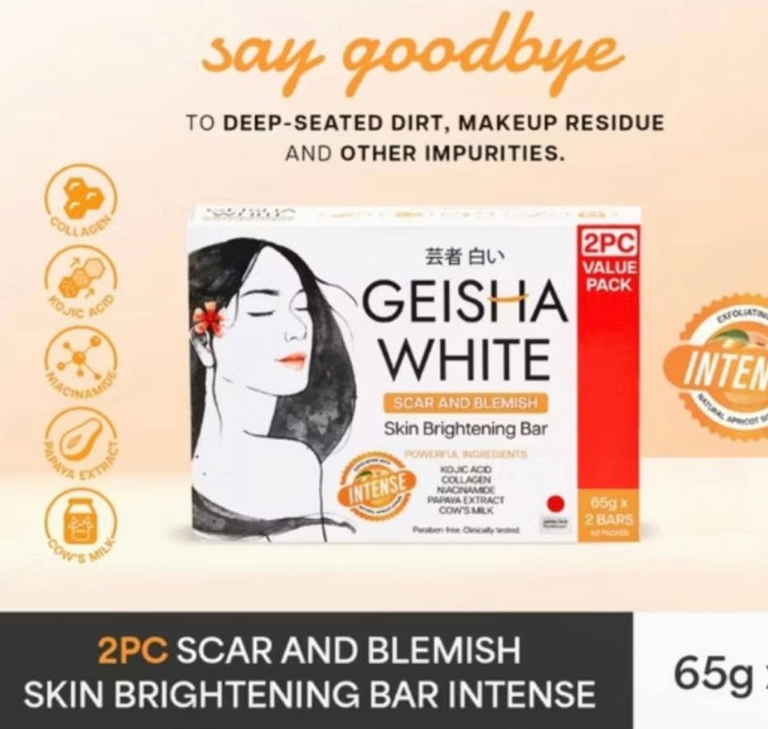 Geisha White Soap 65g x 2 Intense