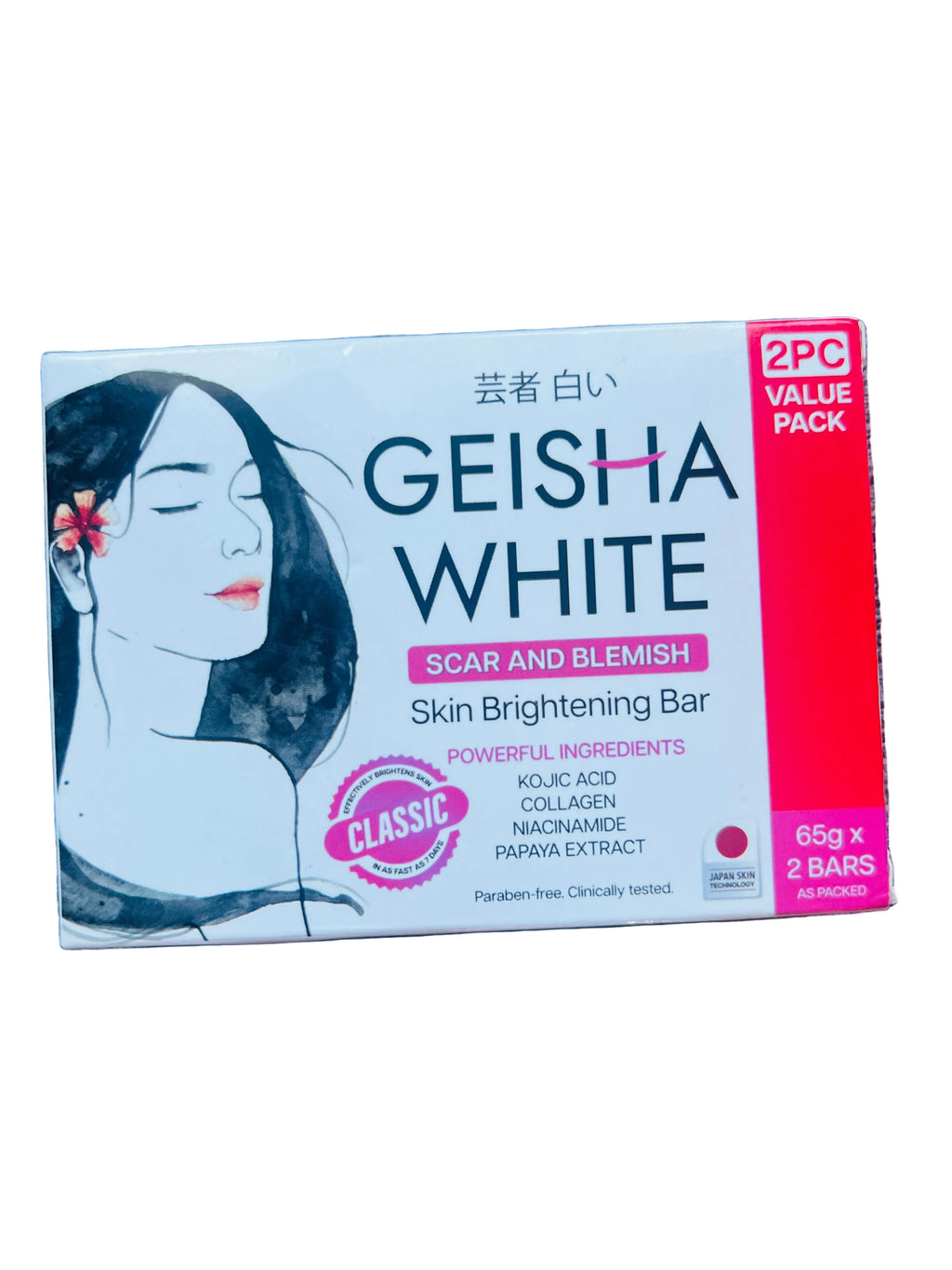 Geisha White Soap 65g x 2 Classic