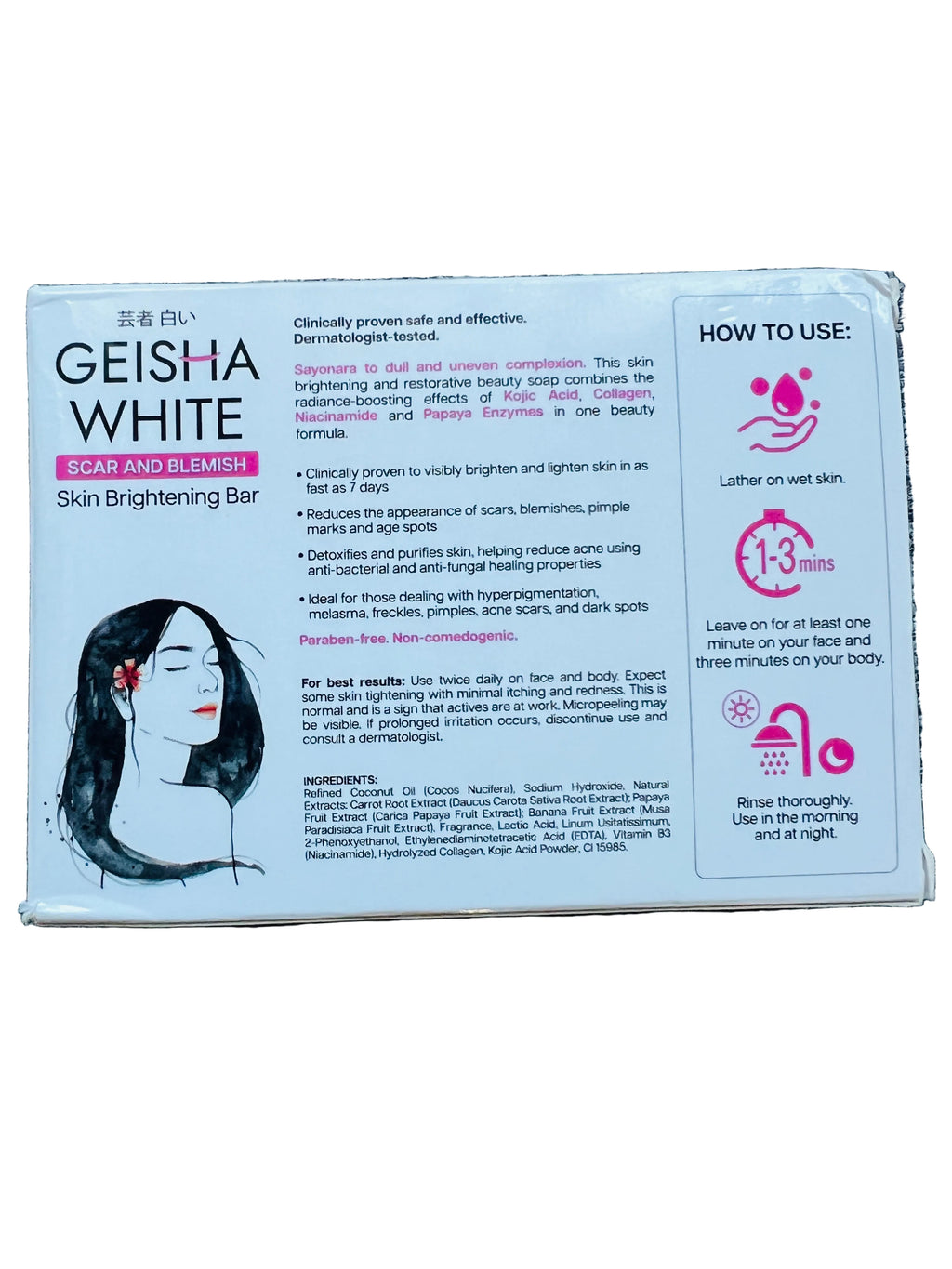 Geisha White Soap 65g x 2 Classic