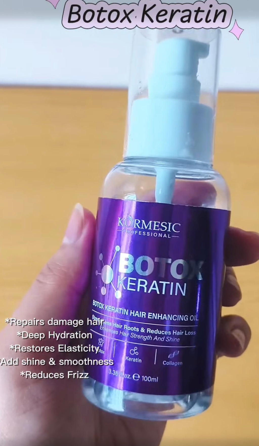 Kormesic Botox Keratin Hair Enhancing Oil 100ml