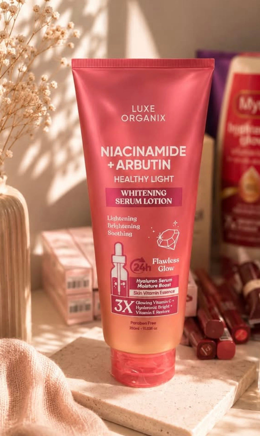 Luxe Organix Niacinamide + Arbutin Whitening Serum Lotion 350ml
