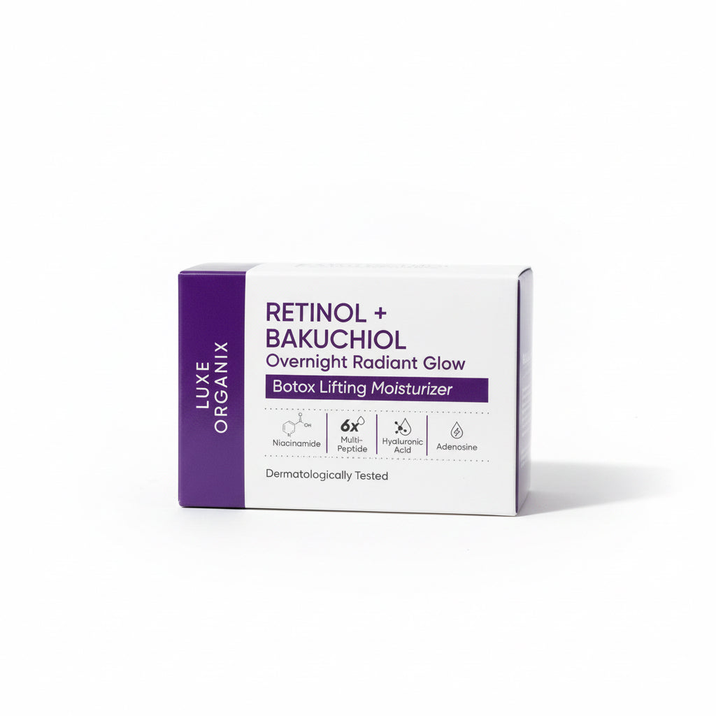 Luxe Organix Retinol+Bakuchiol Overnight Radiant Glow Moisturizer