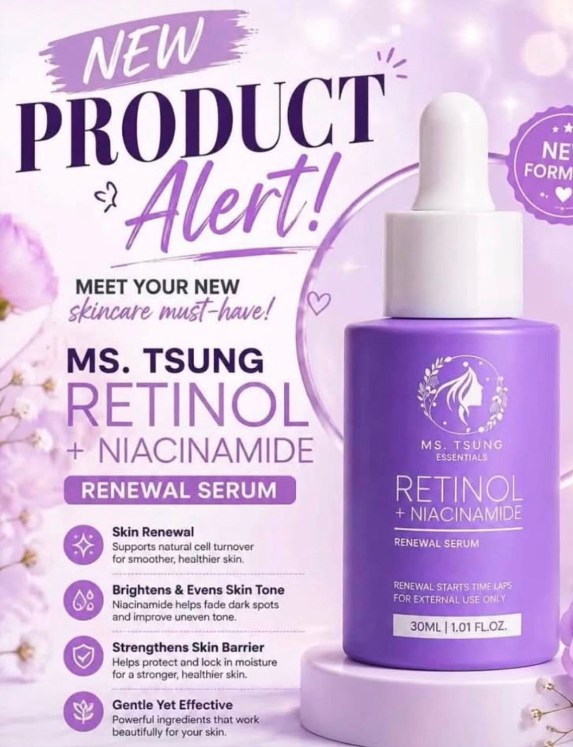 Ms Tsung Retinol Niacinamide Renewal Serum 30ml