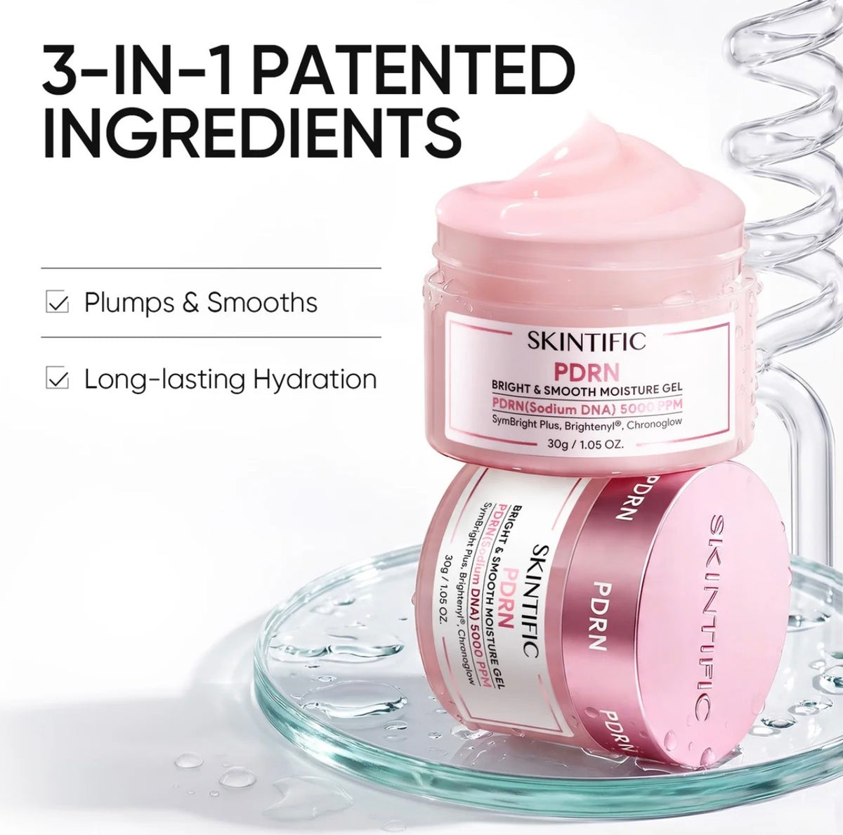 PDRN Bright & Smooth Moisture Gel Cream Moisturizer