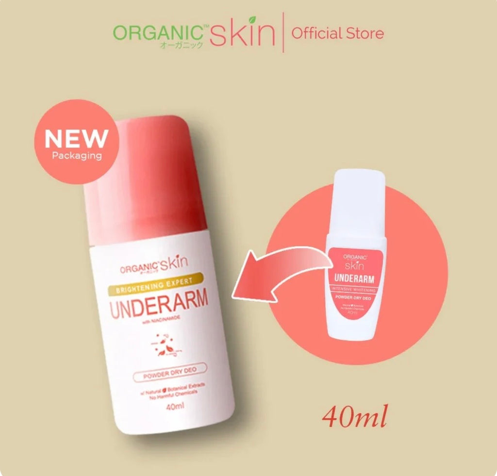 Organic Skin Japan Intensive Whitening Underarm Powder Dry Deodorant Roll on