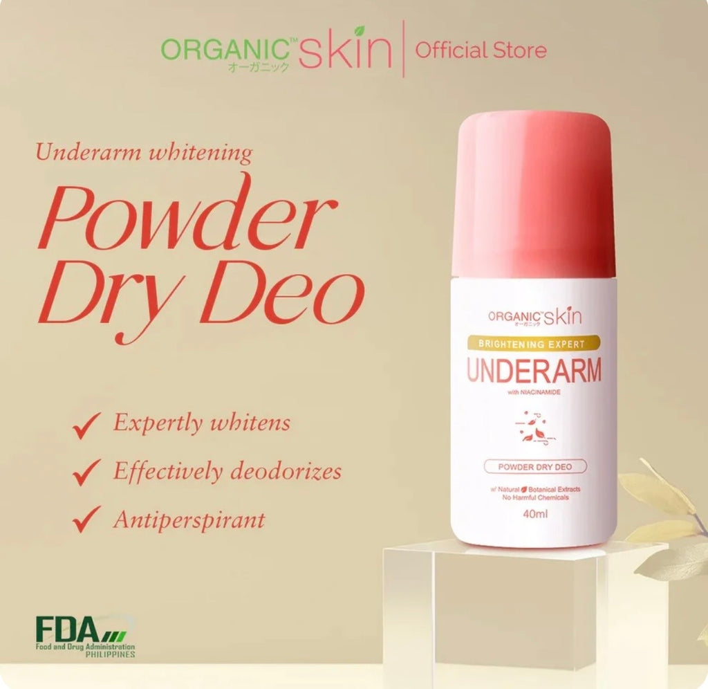 Organic Skin Japan Intensive Whitening Underarm Powder Dry Deodorant Roll on