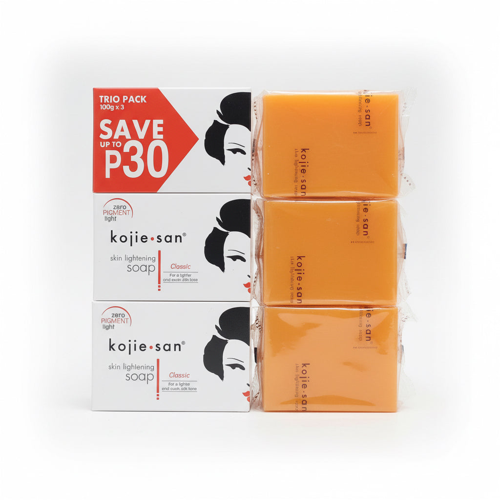 Original Kojie San Skin Brightening Kojic Acid Soap 3 x 100g (300g)