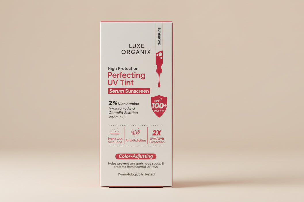 LUXE ORGANIX HIGH PROTECTION PERFECTING UV TINT SERUM SPF 100