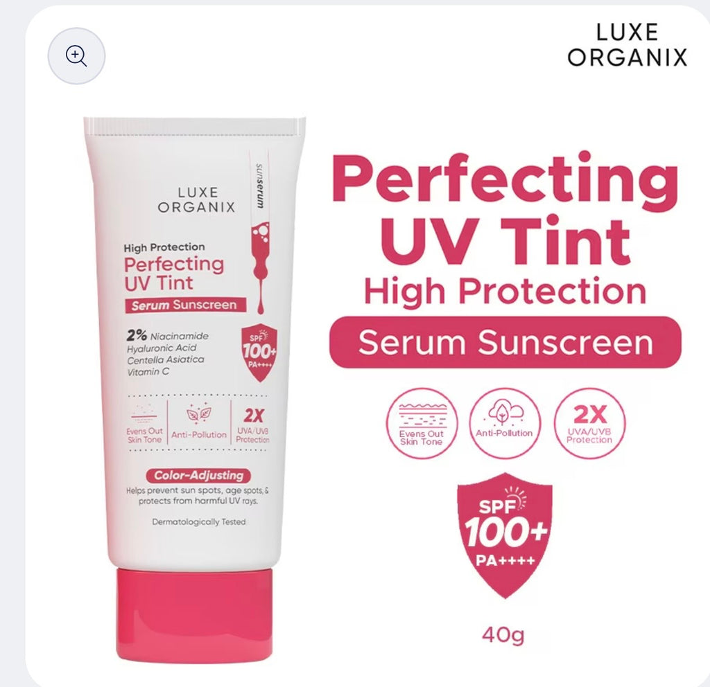 LUXE ORGANIX HIGH PROTECTION PERFECTING UV TINT SERUM SPF 100