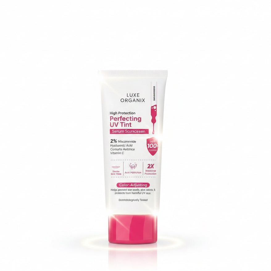 LUXE ORGANIX HIGH PROTECTION PERFECTING UV TINT SERUM SPF 100