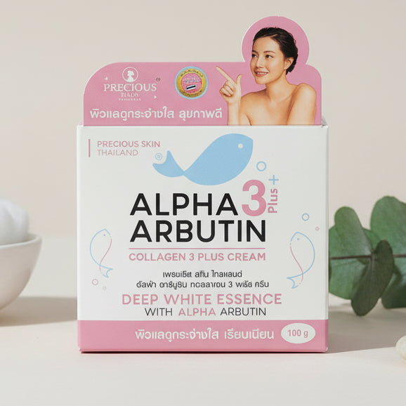 Precious skin Alpha Arbutin Collagen 3+ Cream  Deep White Essence & Alpha Arbutin 100g