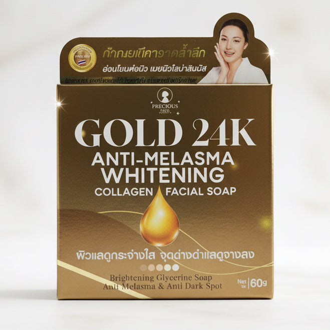 Gold 24K Anti-Melasma Whitening Collagen Facial Soap