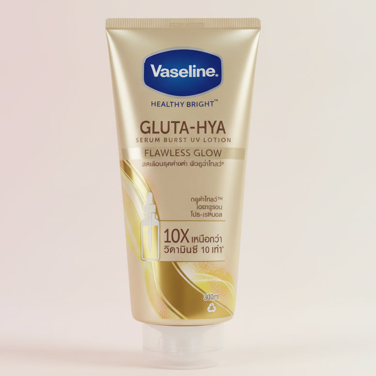 Vaseline Gluta-Hya Serum Burst UV Lotion Flawless Bright 330ml