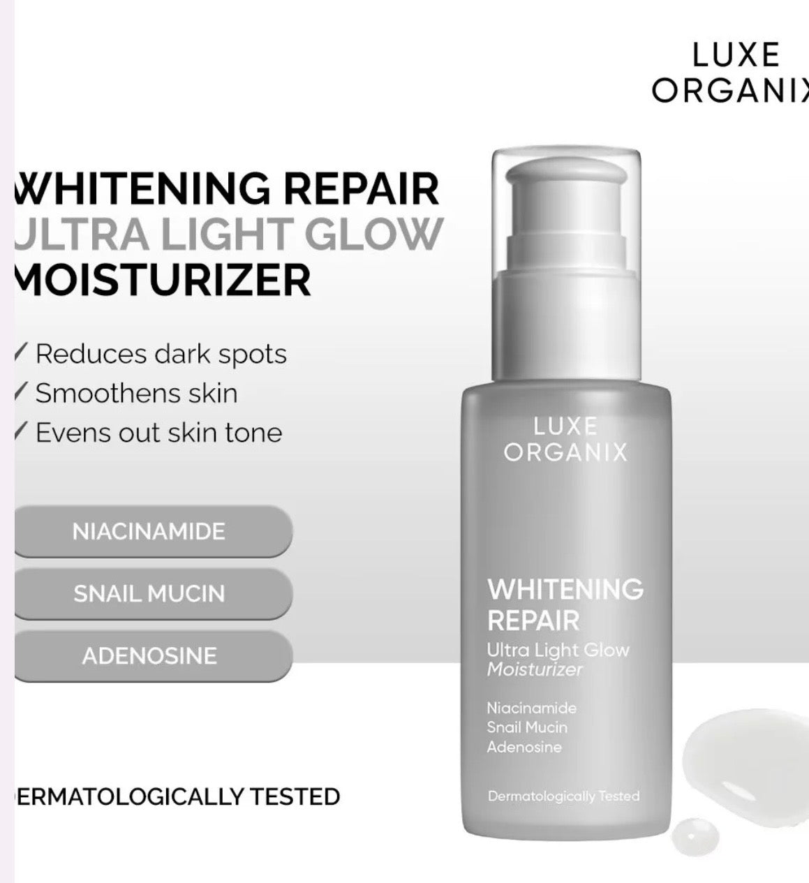 Luxe Organix Whitening Repair Ultra Light Glow Moisturizer 80ml
