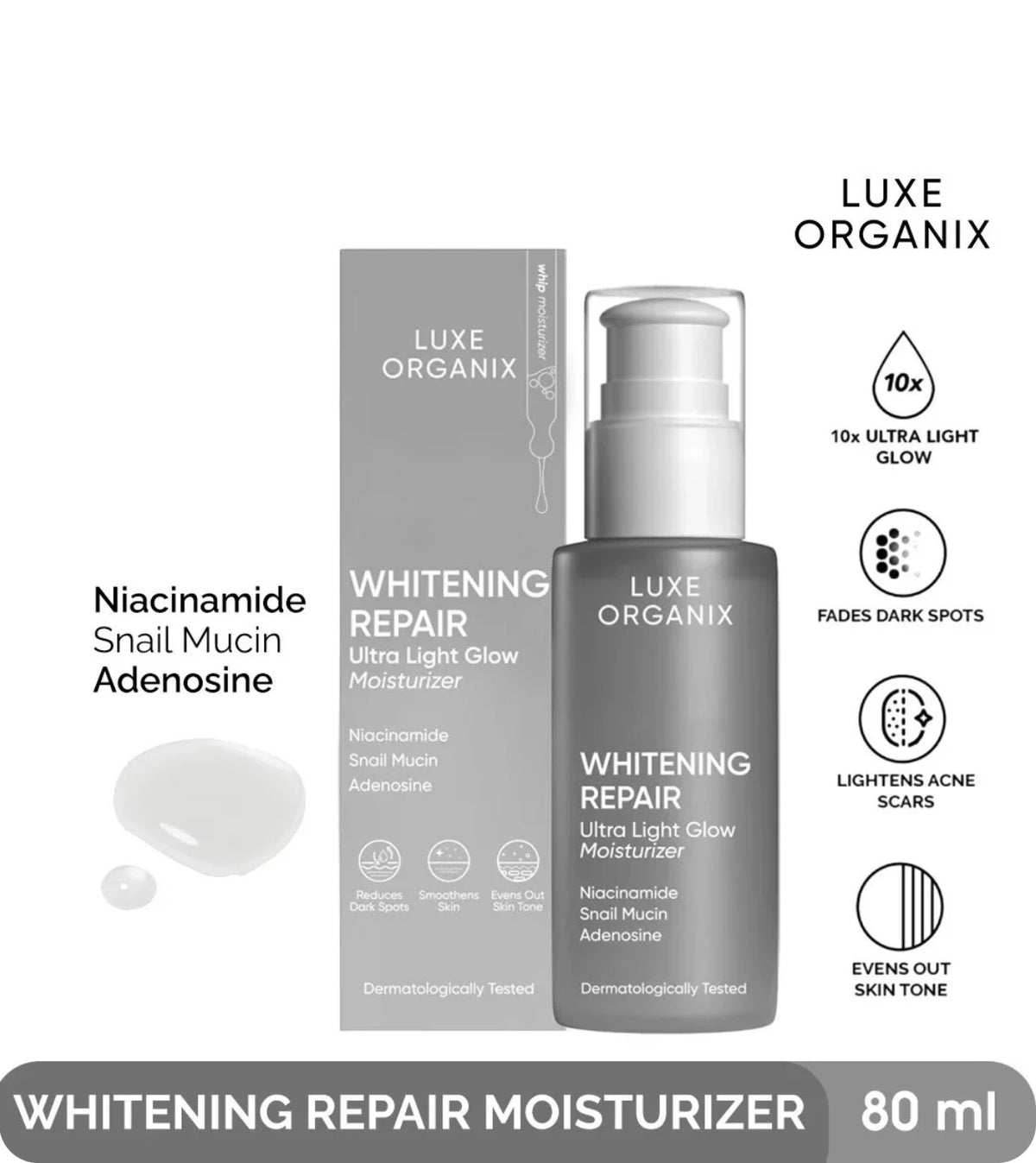 Luxe Organix Whitening Repair Ultra Light Glow Moisturizer 80ml