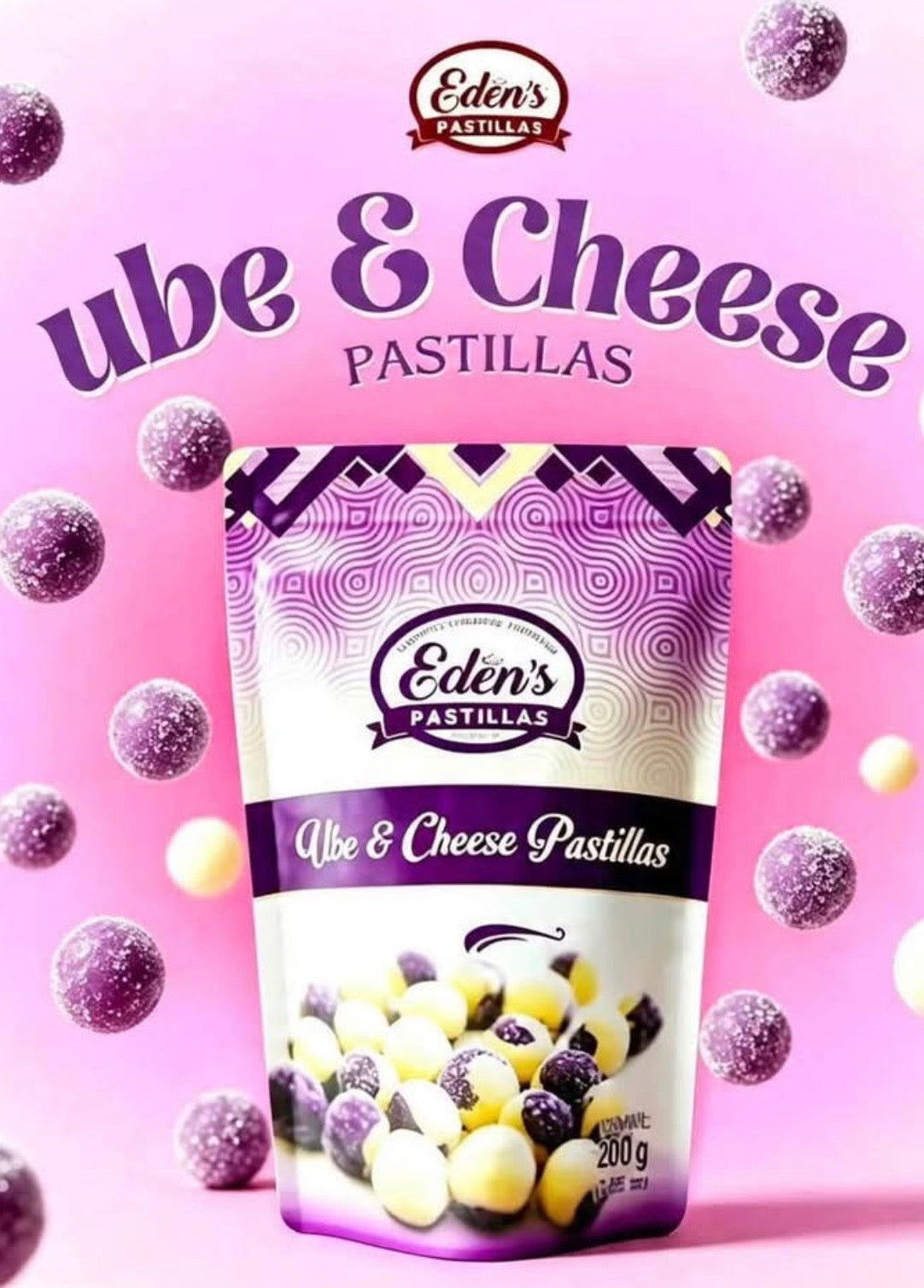 Edens Ube Cheese Pastillas 200 grams