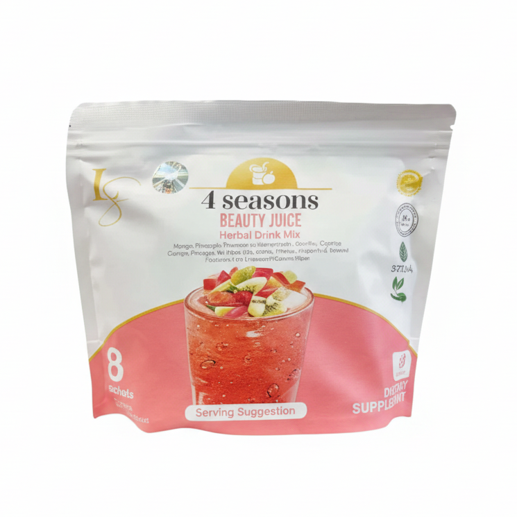 Luxe Slim 4 Seasons Beauty Juice Herbal Drink Mix - 8 Sachets x 21g
