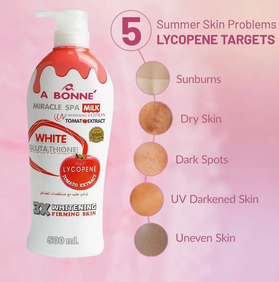 A Bonne MIRACLE Spa Milk Whitening Lotion Tomato Extract, 500ml