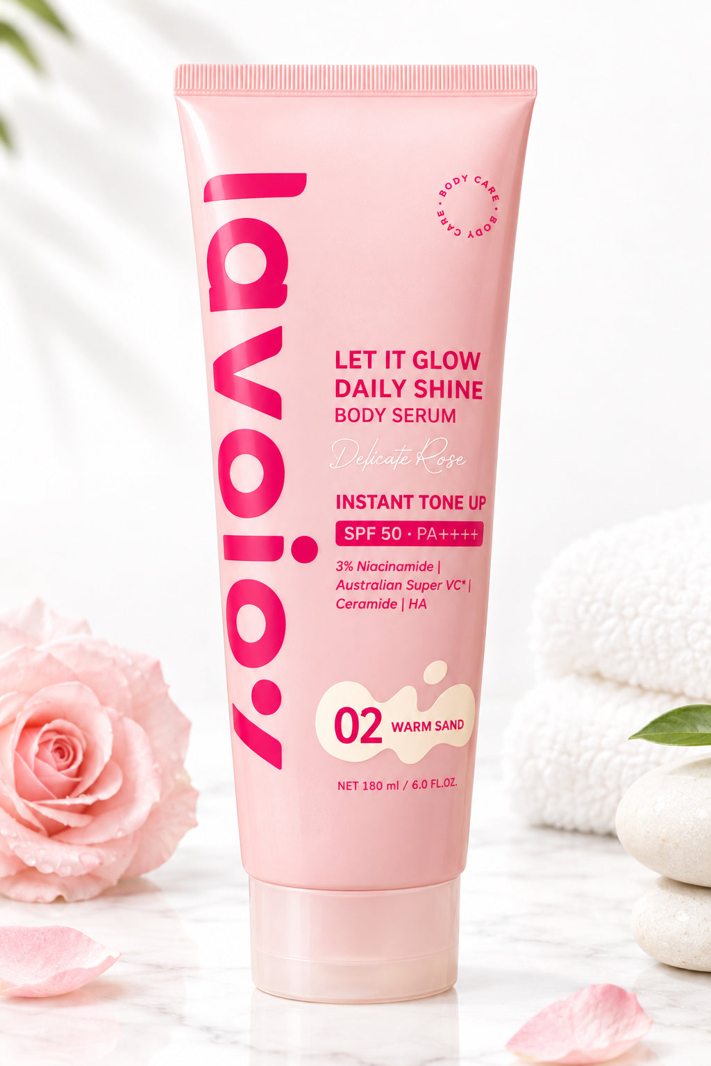 Lavojoy Instant Tone Up SPF 50 PA+++ Body Serum Warm Sand