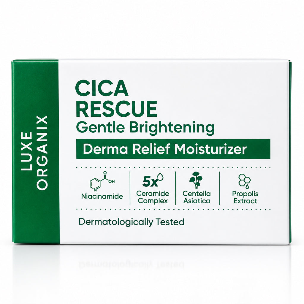 Luxe Organix Cica Rescue Gentle Brightening Derma Relief Moisturizer