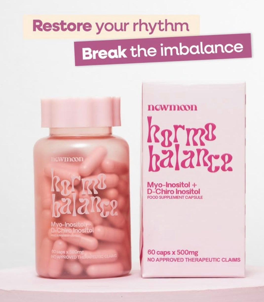 New Moon Hormo Balance – Myo-Inositol + D-Chiro Inositol 60 Capsules x 500mg