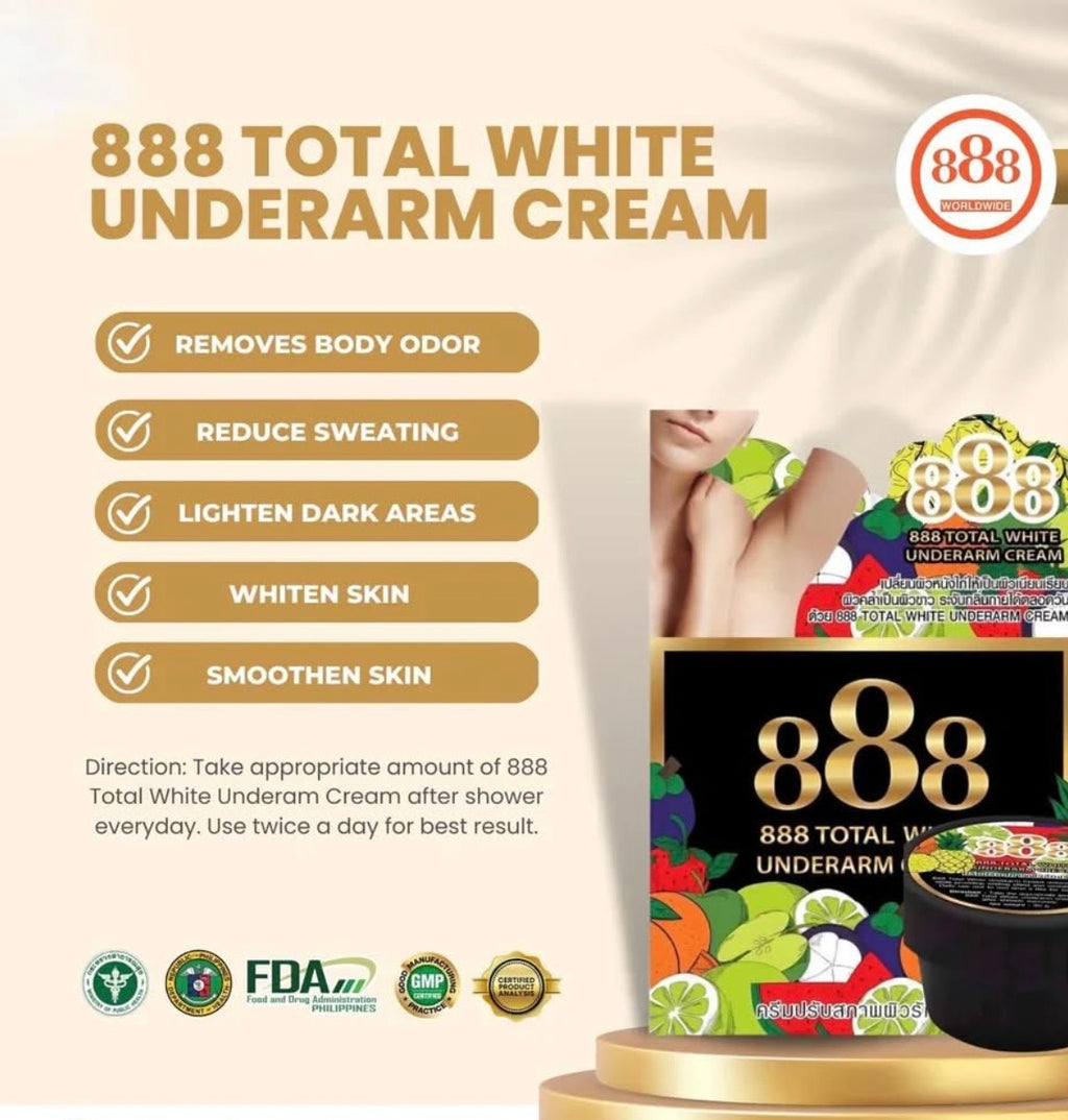 888 Total White Underarm Cream – 35g
