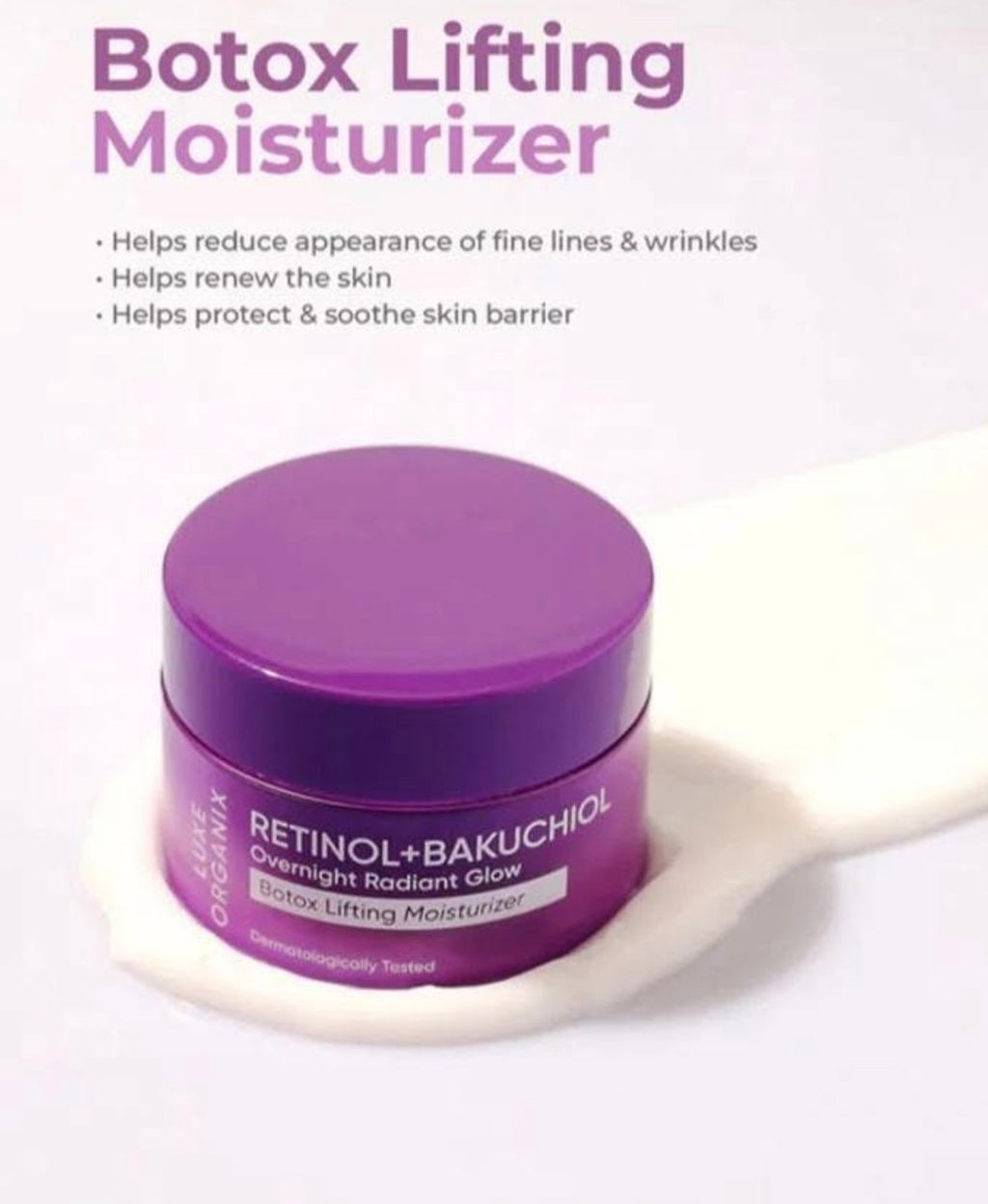 LUXE ORGANIX Retinol + Bakuchiol Overnight Radiant Glow Lifting Moisturizer 50g