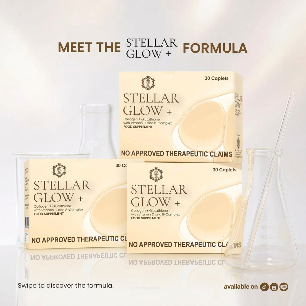 Stellar Glow + (Collagen, Glutathione, Vitamin C and B-Complex) by Gorgeous Glow  30 Caplets