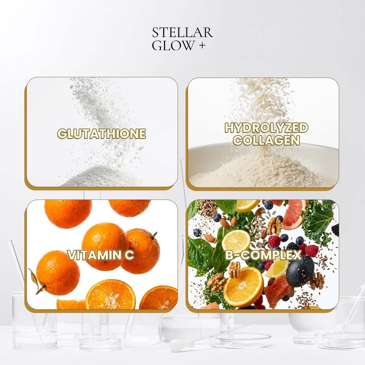 Stellar Glow + (Collagen, Glutathione, Vitamin C and B-Complex) by Gorgeous Glow  30 Caplets
