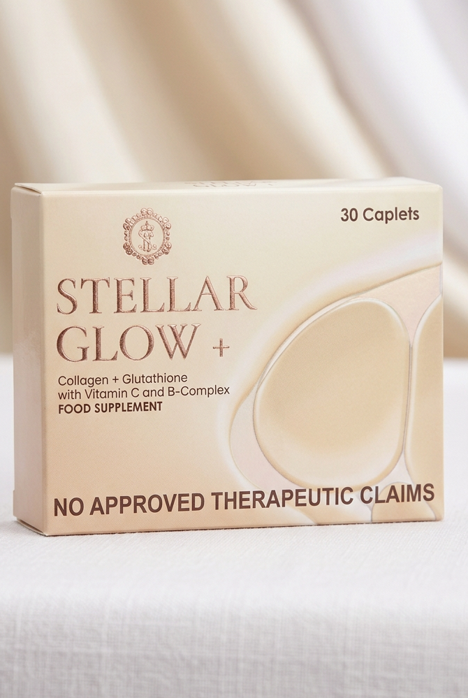 Stellar Glow + (Collagen, Glutathione, Vitamin C and B-Complex) by Gorgeous Glow  30 Caplets
