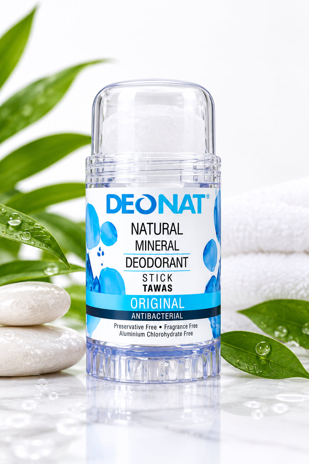Deonat Natural Mineral Deodorant Stick Tawas Original Antibacterial