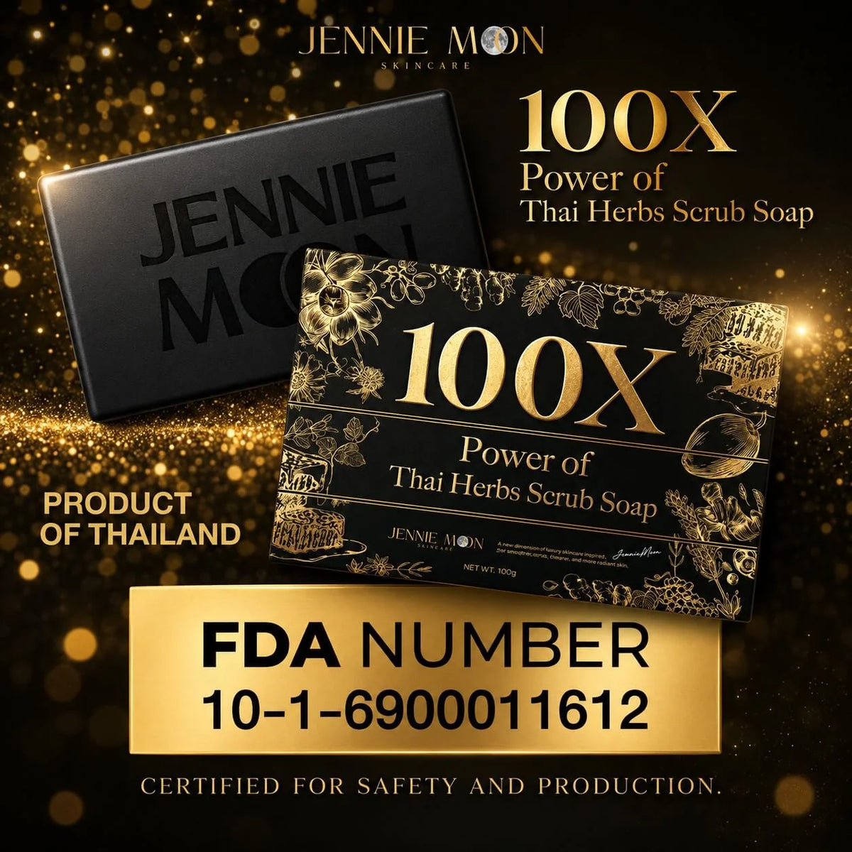Jennie Moon 100X Power of Thai Herbs Scrub Soap 100g