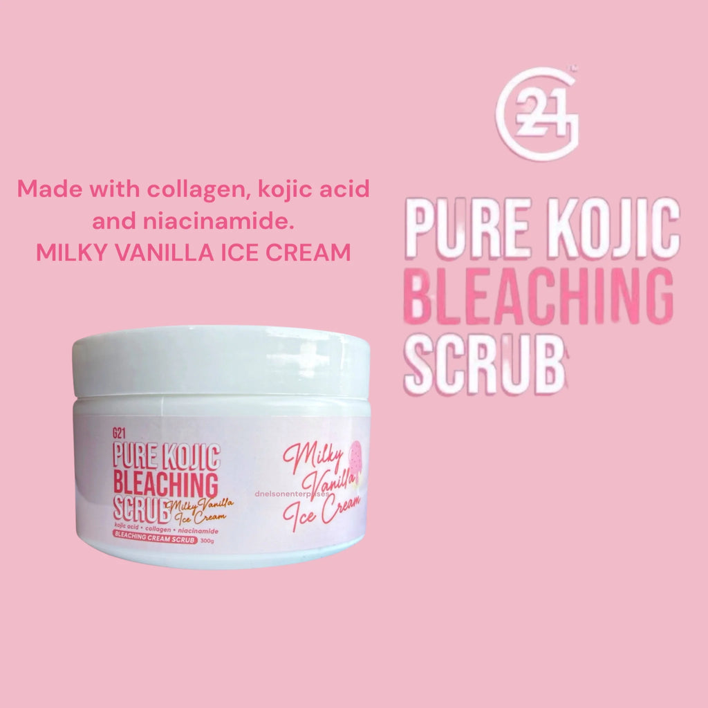 G21 Pure Kojic Bleaching Scrub with Milky Vanilla Ice Cream 300G